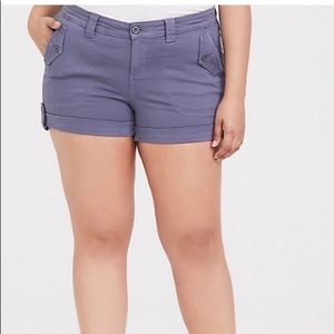 Blue twill Size 10 torrid military shorts